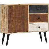 vidaXL Buffet 88x30x73 cm Bois de manguier massif