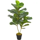 vidaXL Plante artificielle avec pot Feuilles de figuier Vert 90 cm