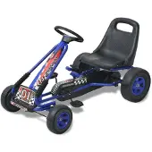 vidaXL Go-kart à pédales avec siège réglable bleu