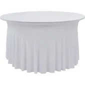 vidaXL Nappes élastiques de table avec jupon 2 pcs 180x74 cm Blanc