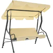 vidaXL Balancelle de jardin Blanc crème 170 x 110 x 153 cm