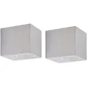 vidaXL Cube lampe murale extérieure 2 pcs