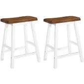 vidaXL Tabouret de bar 2 pcs. Bois massif