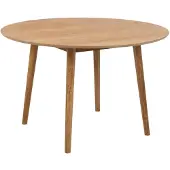 Ebuy24 Esstisch Naya Ø 120 cm bois massif chêne et plaqué chêne huilé.
