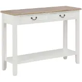 vidaXL Table console Blanc 110x35x80 cm Bois