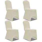 vidaXL Housse de chaise extensible 4 pcs crème