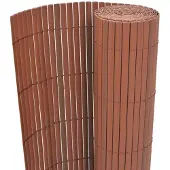 vidaXL Clôture de jardin double face PVC 90 x 500 cm Marron