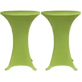 vidaXL Housse de table extensible 2 pcs 80 cm Verte