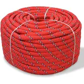 vidaXL Corde de bateau Polypropylène 12 mm 50 m Rouge