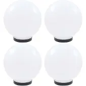 vidaXL Lampes à LED sous forme de boule 4 pcs Sphérique 25 cm PMMA