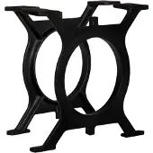 vidaXL Pieds de table basse 2 pcs. O-cadres en fonte