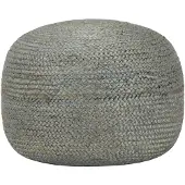 vidaXL Pouf fait à la main Vert olive 45 x 30 cm Jute