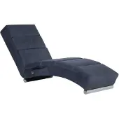 vidaXL Chaise longue de massage Gris aspect daim