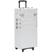 vidaXL Chariot de maquillage Aluminium Argenté