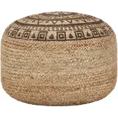 vidaXL Pouf fait à la main Marron 45 x 30 cm Jute