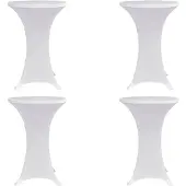 vidaXL Housses élastiques de table Ø 80 cm Blanc 4 pcs