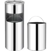 vidaXL Aschenbecher Trash Hotel 30 l Edelstahl
