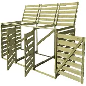 vidaXL Box pour poubelles pour 3 tonnes 240 L Bois imprégné