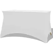 vidaXL Housses extensibles pour table 2 pièces 120x60,5x74 cm Blanc