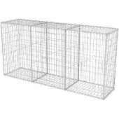 vidaXL Gabion Basket 200x50x100 cm galvanisé Stahl