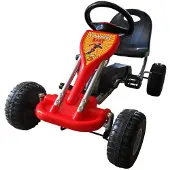 vidaXL Go-Kart à pédales rouge