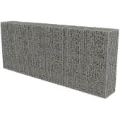 vidaXL Mur en gabion avec couvercles Acier galvanisé 300 x 50 x 150 cm