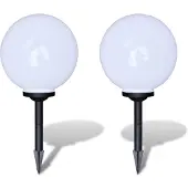 vidaXL Lampes d'allée 2 pcs. LED 30 cm avec piquet de terre
