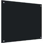 vidaXL Dos de cuisine noir 70x60 cm verre trempé