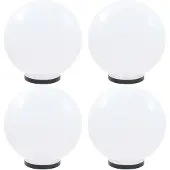vidaXL Lampes de jardin LED 4 pcs. Sphérique 40 cm PMMA
