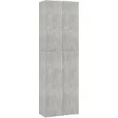 vidaXL Armoire de bureau Gris béton 60x32x190 cm Bois d'ingénierie