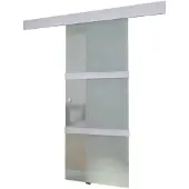 vidaXL Porte coulissante verre et aluminium 178 cm argenté