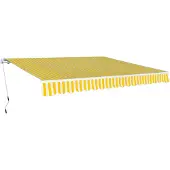 vidaXL Store banne 400 cm jaune/blanc