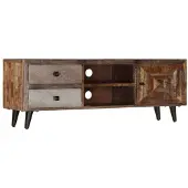 vidaXL Armoire TV 118x30x40 cm bois massif mangue