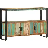 vidaXL Buffet 120x30x75 cm Vieux bois massif