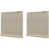 vidaXL Stores en bambou naturel 2 pcs. 120x160 cm