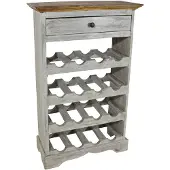 vidaXL Casier à bouteilles bois d'acajou massif 55x23x85 cm