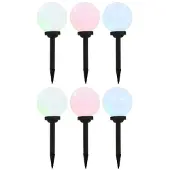 vidaXL Lampes solaires d'extérieur 6 pcs. Boule LED 20 cm RGB