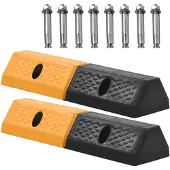 vidaXL Seuils de parking 2 pièces caoutchouc 49 x 15 x 9 cm