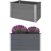 vidaXL WPC jardin surélevé 100 x 50 x 54 cm gris
