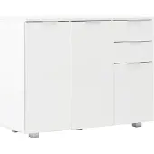 vidaXL Sideboard blanc brillant 107x35x80,5 cm