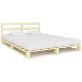 vidaXL Cadre de lit de palette sans matelas bois massif pin 200x200 cm