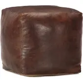 vidaXL Pouf Dunkelbraun 40 x 40 x 40 cm Echtes Ziegenleder