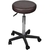 vidaXL Tabouret à roulettes réglable en hauteur Marron