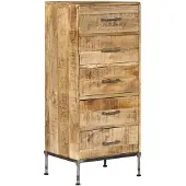 vidaXL Commode 45x35x106 cm bois massif mangue