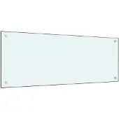 vidaXL Dos de cuisine blanc 100x40 cm verre trempé