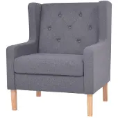 vidaXL Fauteuil gris tissu