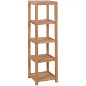 vidaXL Support de rangement de bain 4 niveaux teck massif 42x42x165 cm