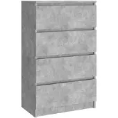 vidaXL Sideboard gris béton 60x35x98,5 cm Bois composite