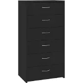 vidaXL Sideboard avec 6 tiroirs noir 50x34x96 cm Bois composite