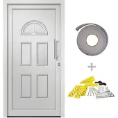 vidaXL Porte d'entrée blanche 98x208 cm